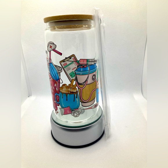 HANDMADE NURSE LIFE 16OZ BEER CAN TUMBLER - Picture 4 of 6